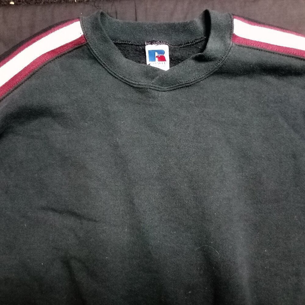 Vintage 90s Russell Athletic Striped Crewneck Sweatshirt